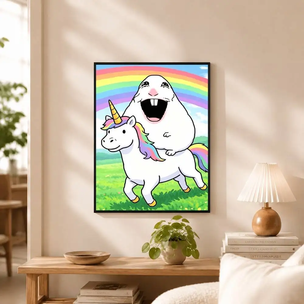 Creative Funny Hamster Meme  Poster High Quality Dorm Living Room Aesthetic Wall Decoration Painting Stickers Gift