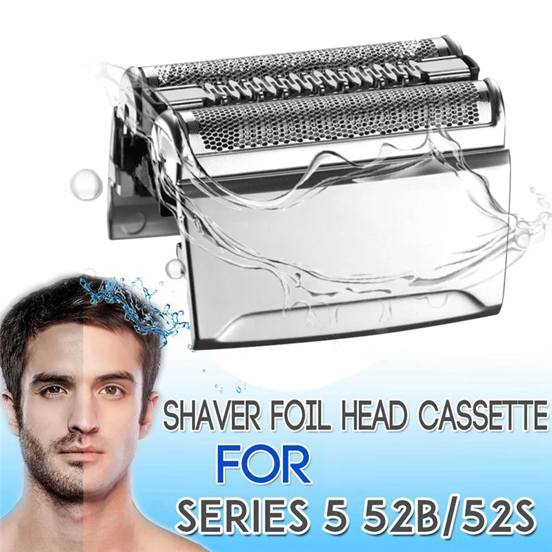 Cabezal de repuesto para afeitadoras eléctricas con cepillo limpio para Braun 52S 5 Series 5020S 5030S 5040S 5050S 5070Cc 5090Cc 5020 Etc.