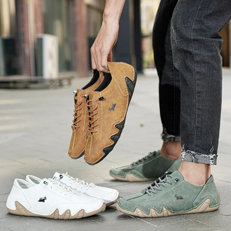 Men's casual shoes 2024 Spring Taiwan lace up walking shoes, outdoor trendy sports running shoes, plus size flat shoes sports sh