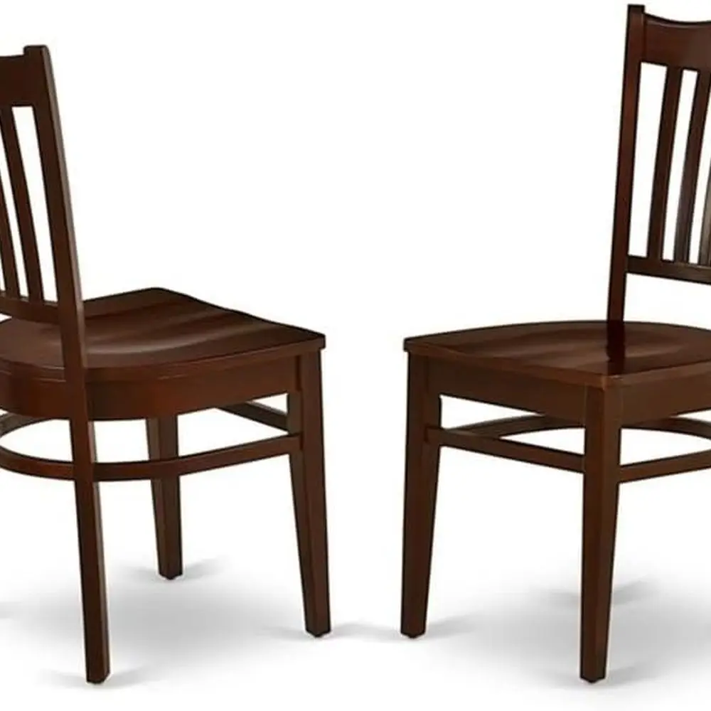 Ensemble de salle à manger avec table à feuilles tombantes et 2 chaises, 42 acajou, 3 pièces