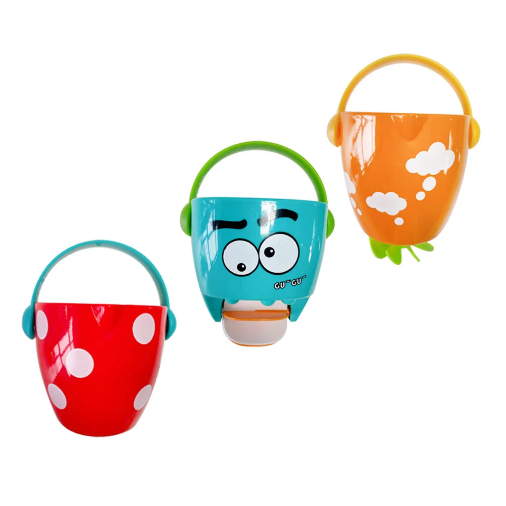 

3 Pcs Children's Bath Toys Time Kids Sprinkle Bucket Sprinkler Water Sprinkling Educational Tub Plastic