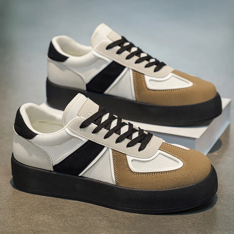 

Panda De Xin Men's Spring 2026 Thick Bottom Sports Casual Travel Shoes Fashionable All-Match Trendy Boots Short Tube