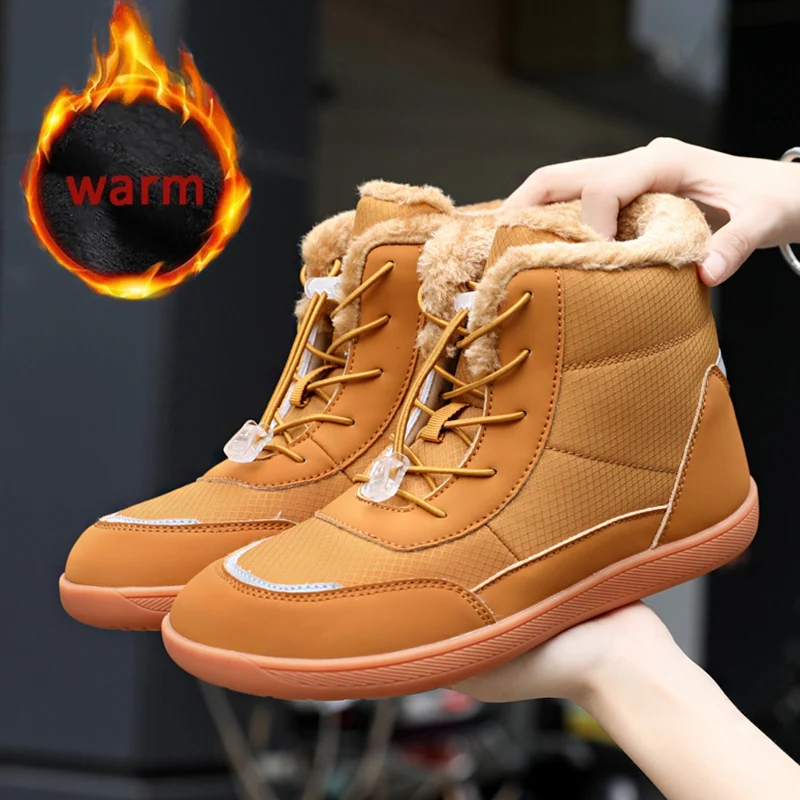 New Winter Boots for Women Wide toe Barefoot Sneakers Winter Women's Snow Boots Thick Plush Women Boots Ankle Boots Hiking Shoes