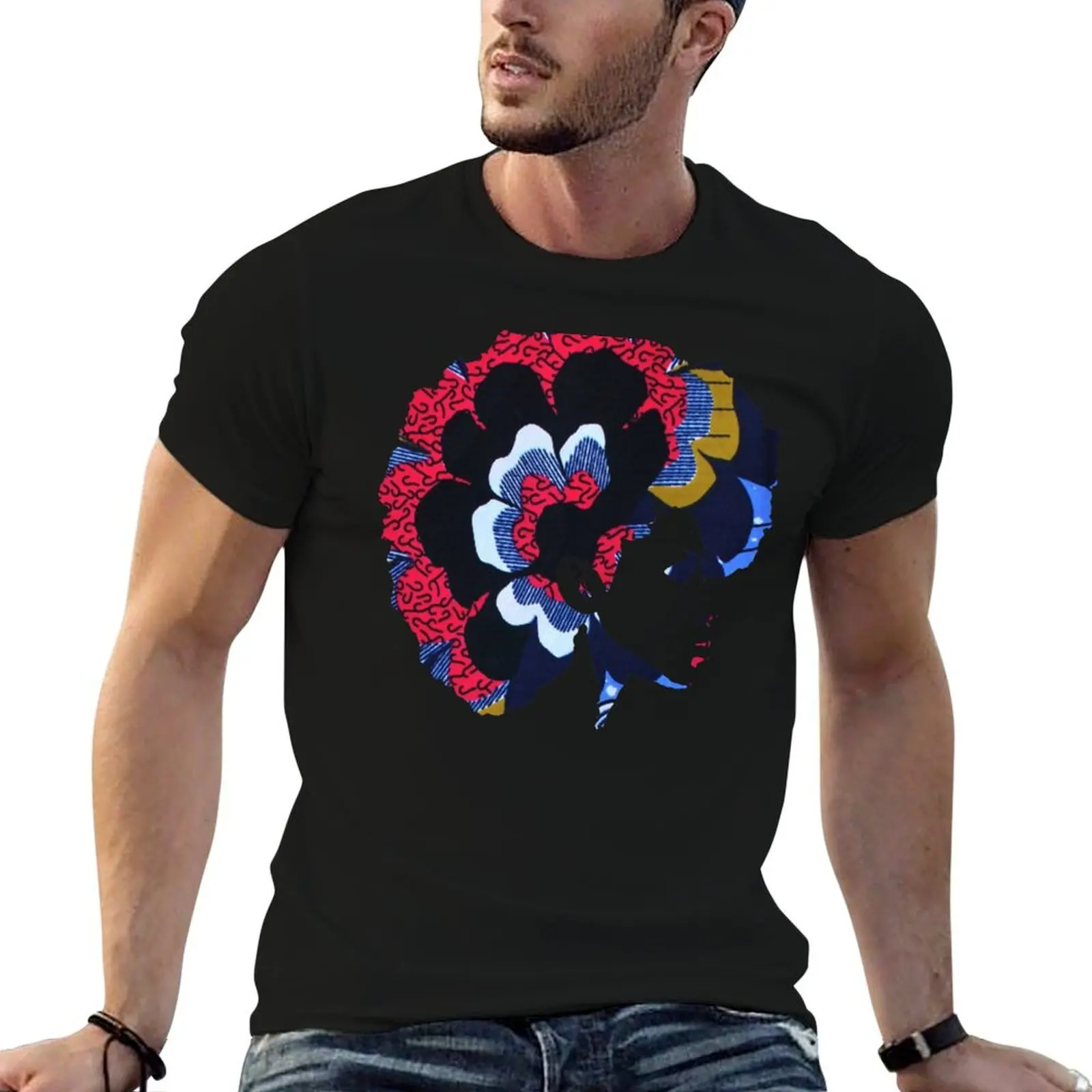 

African Fro Print T-Shirt customizeds shirts graphic tees cute tops tops mens graphic t-shirts