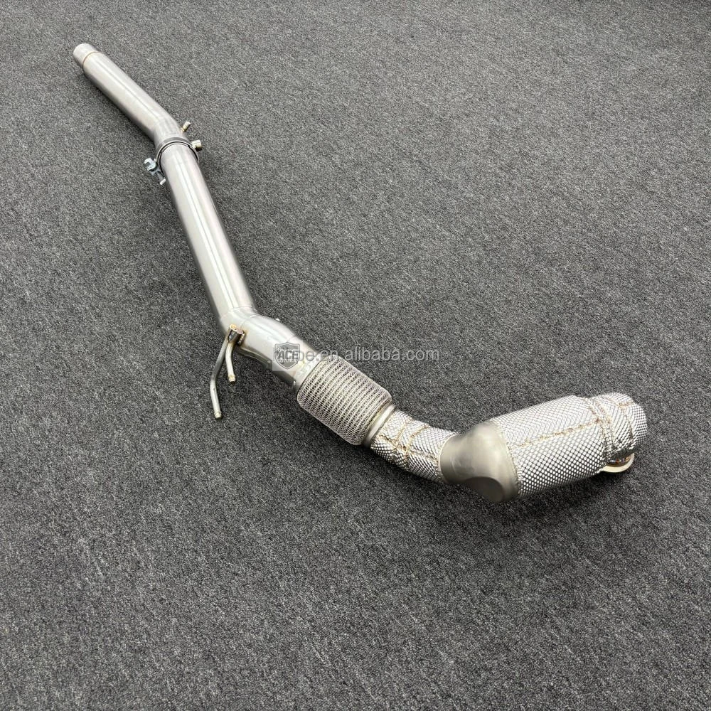 ACE for Volkswagen Golf 8R MK8 R 2020+ 2.0T High Performance 304 Stainless Steel Exhaust Downpipe 1.5mm Thick Brushed Finish
