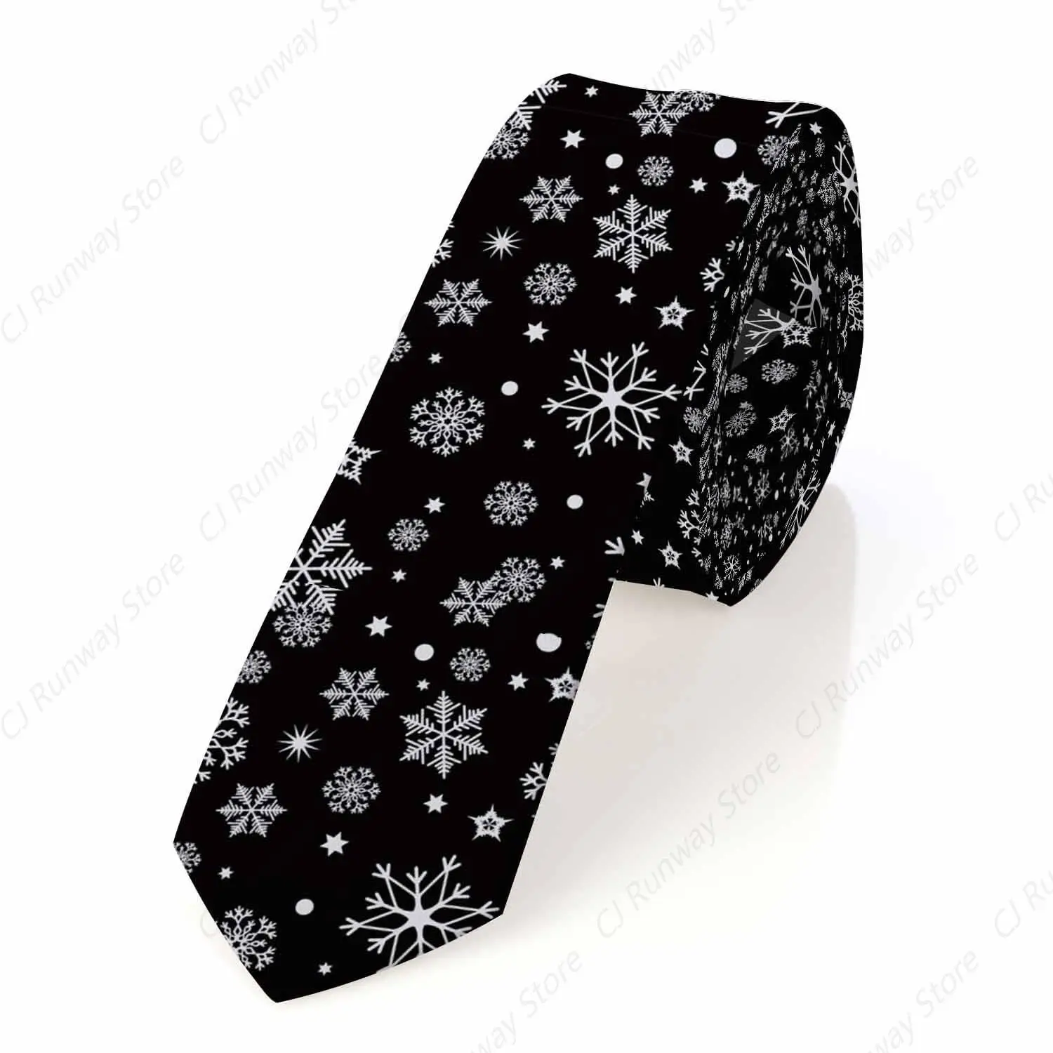 Christmas Ties For Men Holiday Season Party Necktie Soft Snowflake Necktie Festival Theme Ties Mens Novelty Fun Tie