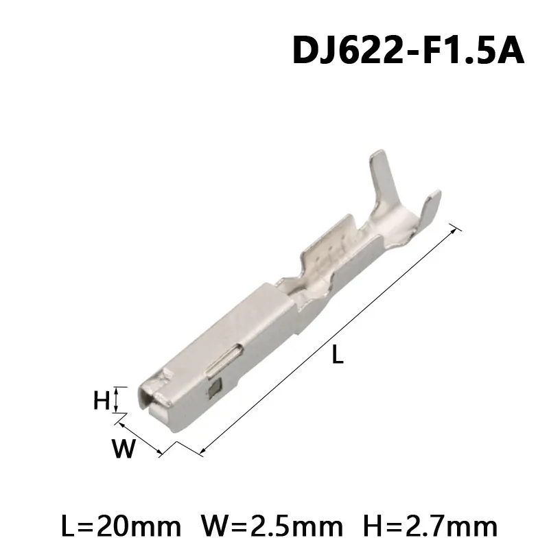 

50PCS 1.5 plug spring automobile wiring copper terminal DJ622-F1.5A connector 7116-4103-02