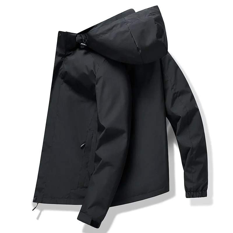 

Tooling Jacket Men's Spring Trend Hooded Jacket Men's Blue Sports Trench Coat Men's Casual Jacket
