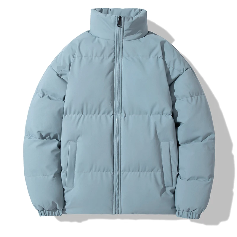 

New Men's Fashion Casual Thicken Cotton Jacket Warm Windproof Stand Collar Parkas Male Winter Parkas Men's Warm Windbreaker