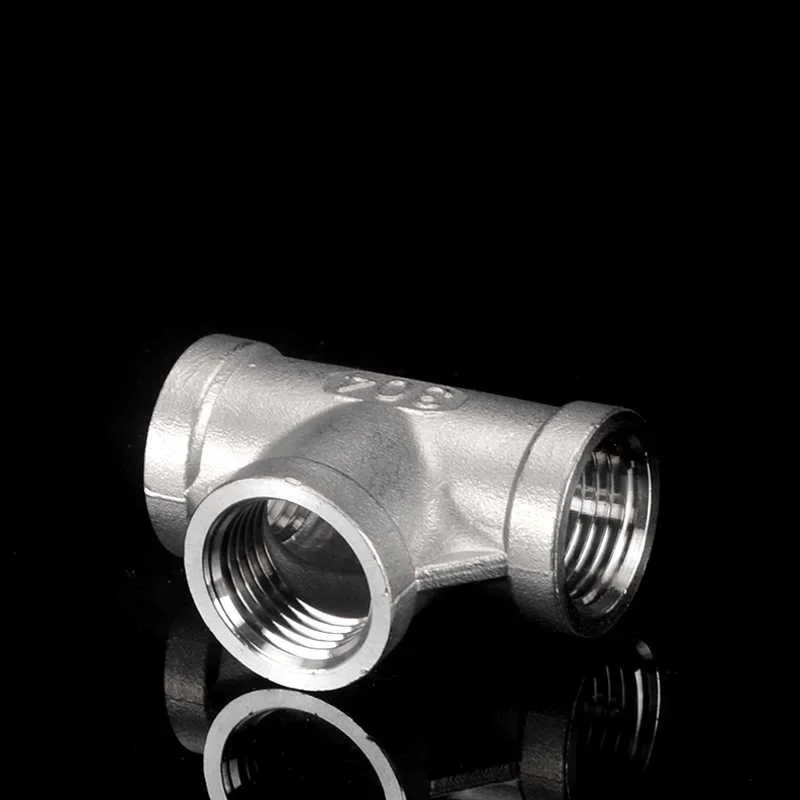 304 Edelstahl Y-Form 3-Wege-Verbindung 1/4 3/8 1/2 3/4 1" 2" BSP Innengewinde One Split Two Way Wasserrohrverschraubungen