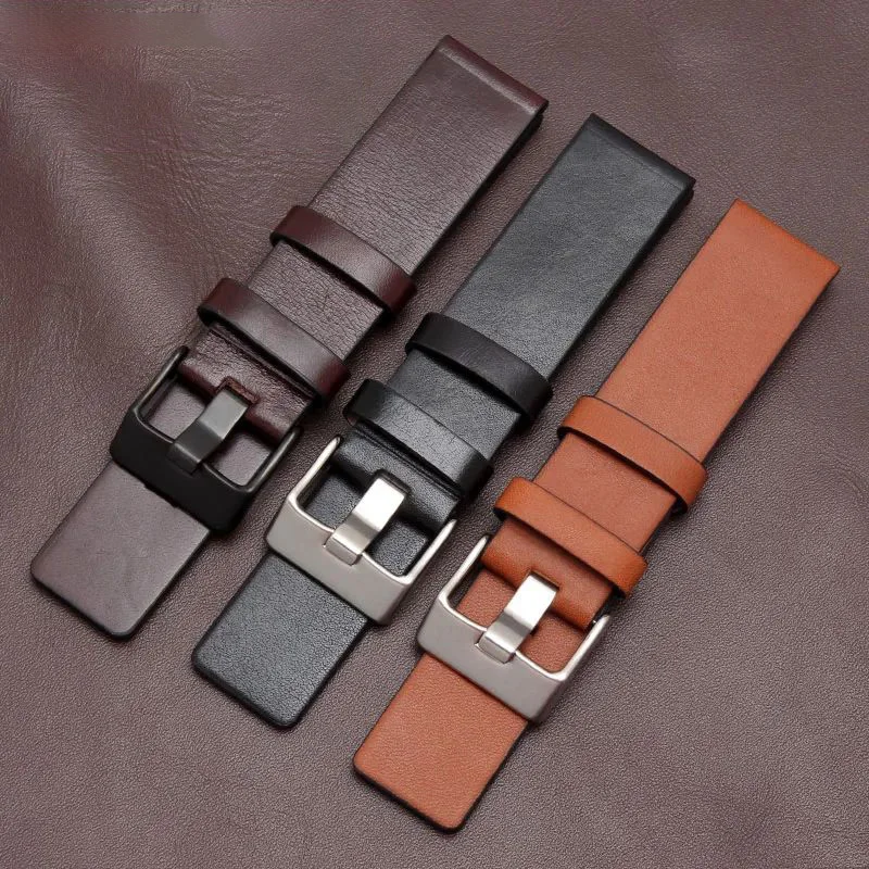 22/24/26/28/30/32mm For diesel Genuine Leather Strap Bracelet DZ7311 DZ7332 DZ7314 DZ1405 DZ4323 Watch Band Man\'s Black Brown