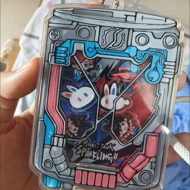 Kamen Rider Build Goyang Gantungan Kunci Kartun Lucu Akrilik Liontin Rantai Manik Gantungan Kunci Tas Aksesori Hadiah Ulang Tahun Kreatif Baru
