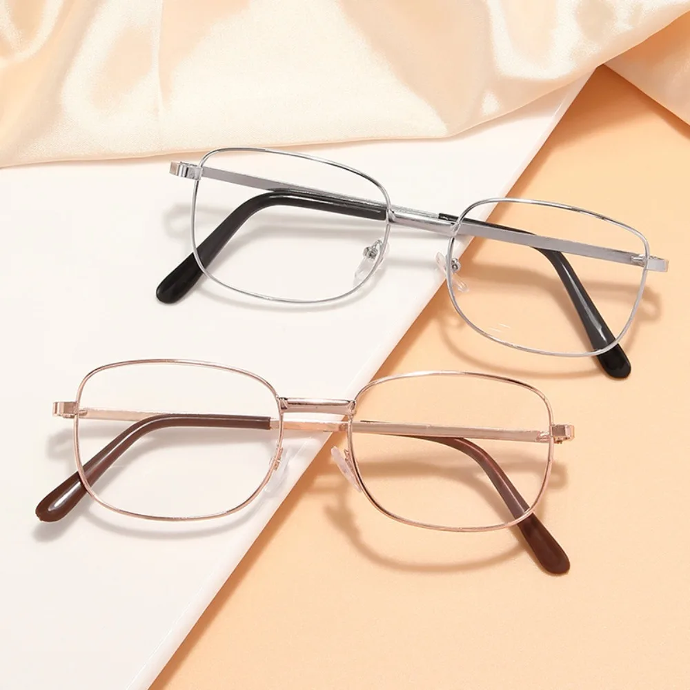 Lentille de lunettes puissance + 100 à + 400 lunettes presbytes soins de la Vision légers lunettes de lecture pour hypermétropie or argent carré