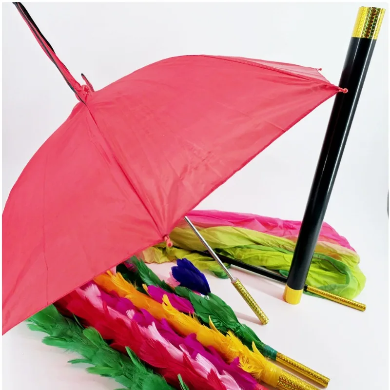 Flower Umbrella Magic Tricks Set Stage Magic Props Appearing Umbrella Flower Production Cane Transformation Illusion Magician