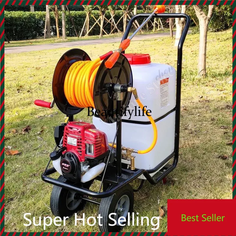 K182   Cart Type Spray 60L Disinfection Four Stroke 220V High Pressure Agricultural  Power Hand Push Type Electric Sprayer