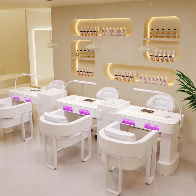 Hot Sale Beauty Table and Chair Set Suitable for Nail Salon Furniture Suitable for Beauty Salon