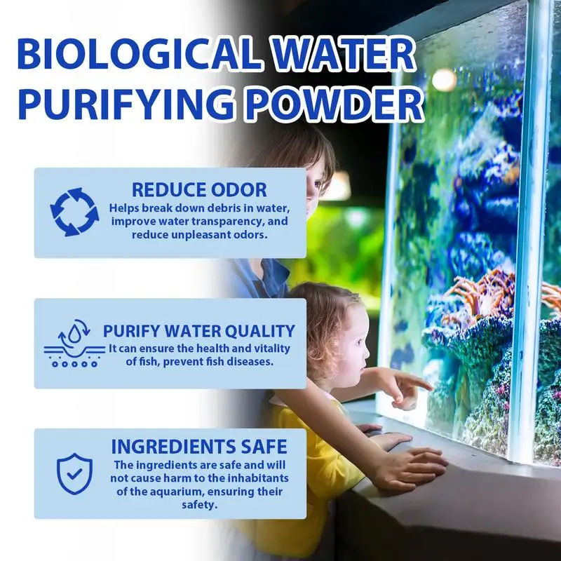 Aquarium Water Conditioner 100g Efficient Solution Aquarium Cleaner & Fish Tank Cleaner Enhances Water Quality For Healthy