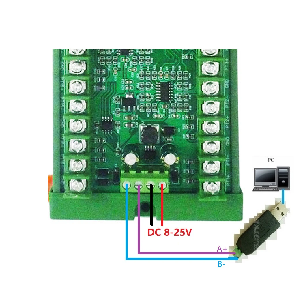 Imagem -03 - Coletor do Sensor da Temperatura Modbus Rtu Aquisição de Alta Temperatura Entrada Análoga Rs485 Pt100 Rtd Pta8e16 Dc12v 24v 16ch