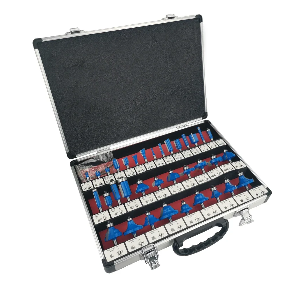 Imagem -02 - Allsome-shank Router Bit Grupo Ponta de Carboneto de Tungstênio Madeira Ferramenta Cortador Fresas para Madeira 35 Pcs