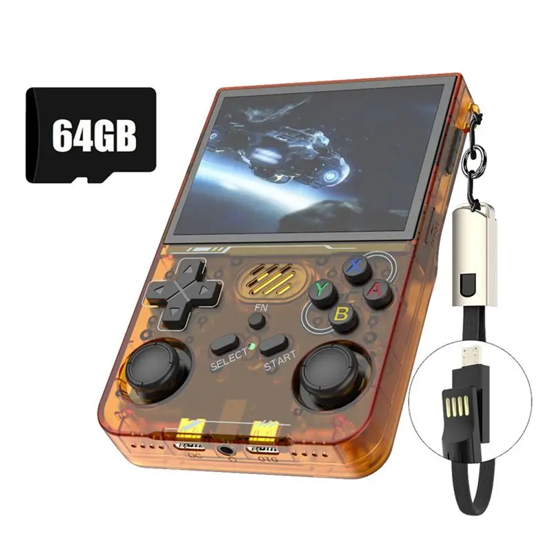 

[LXYA68Z!] R36XX Retro Handheld Game Console 64G 14000+Games 3.5 Inch Screen Linux System Portable Pocket Video Player Kid Gift