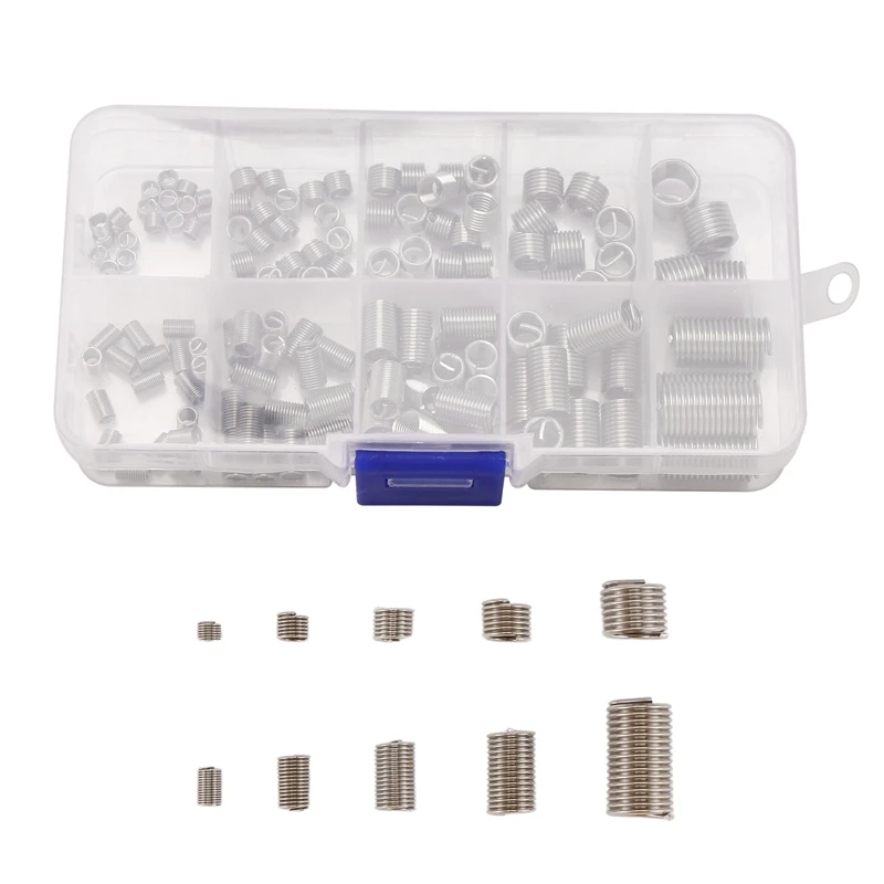 150Pcs Thread Repair Inserts M3 M5 M6 M8 Stainless Steel Heli Coil Thread Repair Insert Wire Thread Insert Assortment-AB09