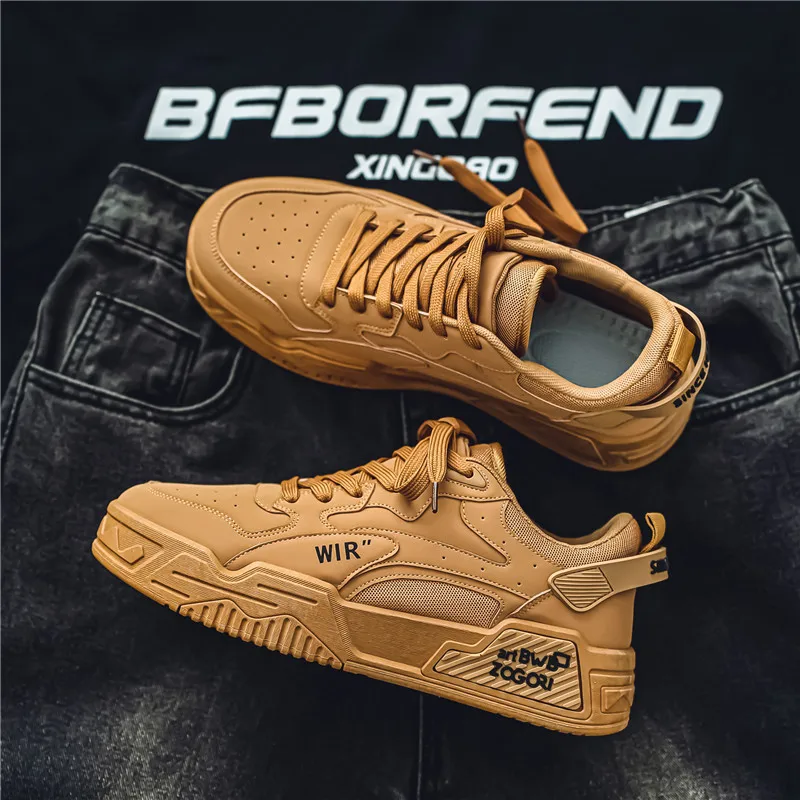 

Autumn and winter men's shoes niche design board shoes student thick soled fashionable sports and leisure shoes skateboard shoes