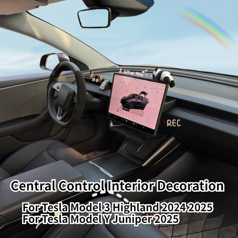 

Central Control Interior Decoration for Tesla Model Y Juniper 2025 Model 3 Highland Center Console Armrest Storage Box Organizer