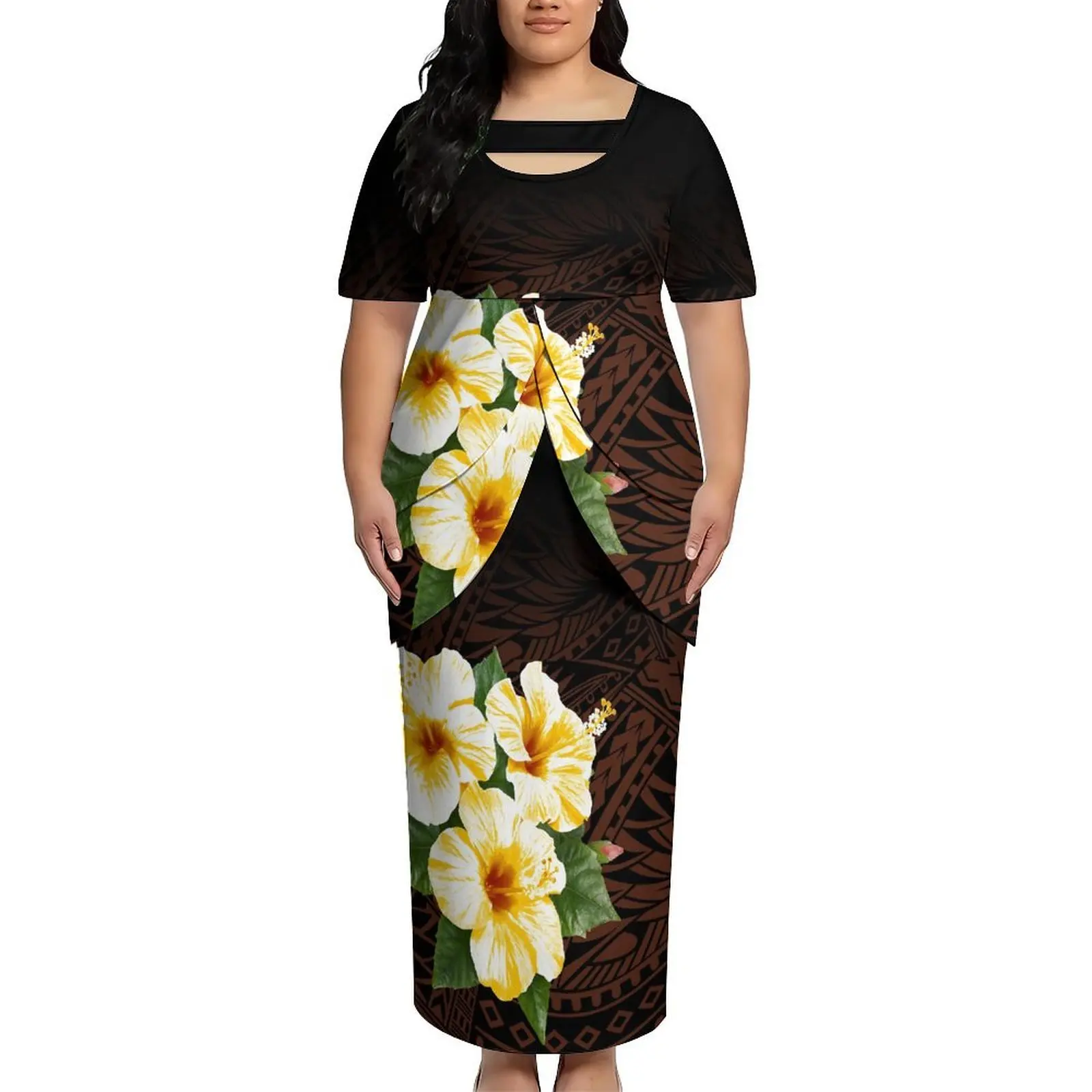 Party Dress Ensemble Comfortable Puletasi Dress For Women Suitable For Traveling In Polynesia And Samoa Casual Clothing