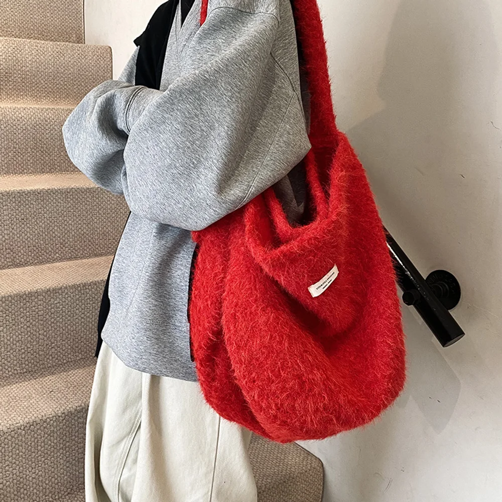 Lightweight Durable Large Mom Tote - Long-handled Textured Dumpling Bag For Commuting, Daily Use Multi-scene Storage