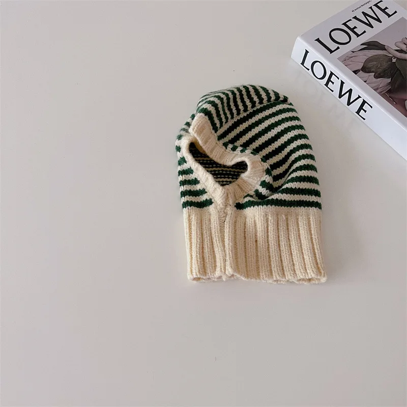MILANCEL Baby-Strickschal mit Kapuze, warm, einfarbig, einteiliger Schal und Mützen für Kleinkinder, Kinderzubehör – Detail 22
