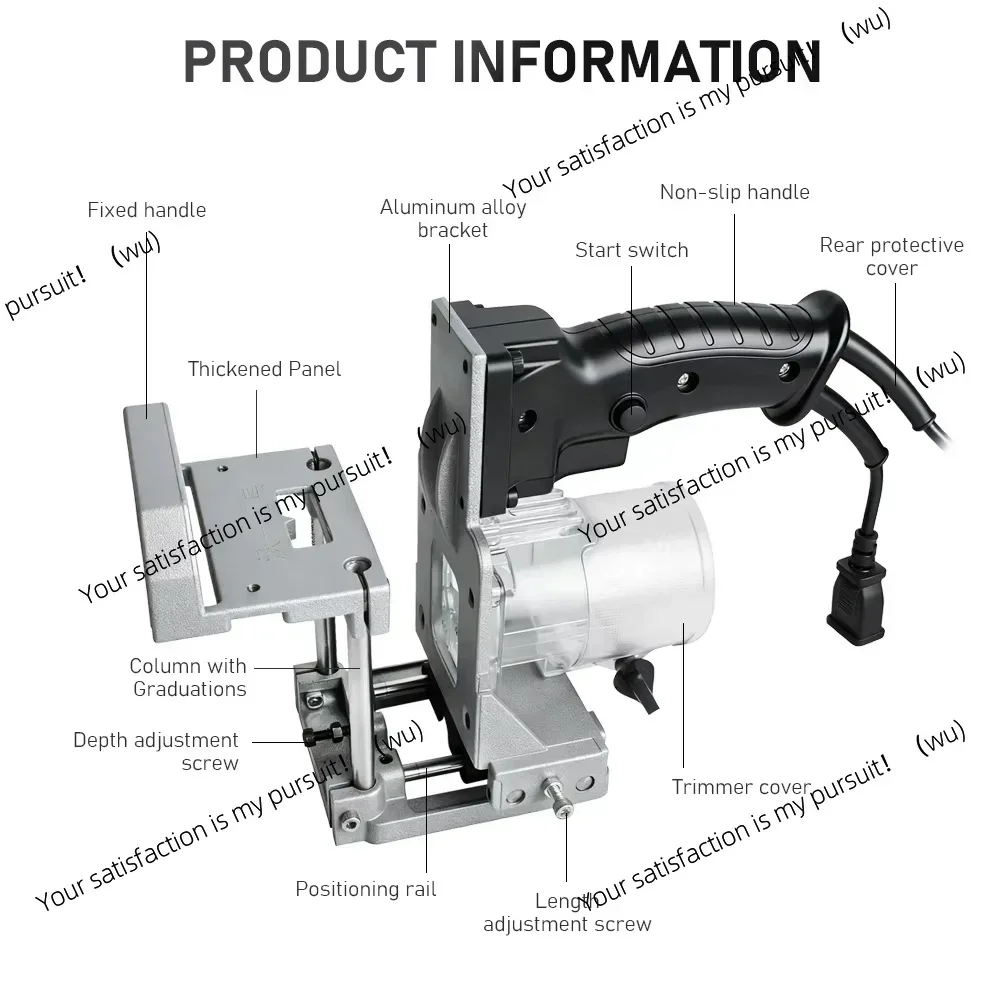 Portable Mini Grooving Machine Rack 2-in-1 Woodworking Mold Trimmer Milling Machine Cutter Connection Positioning Holder Stand