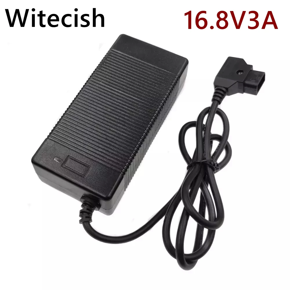 16,8 v 3a d-tap battery charger for camcorder, v mount/v lock battery pack, current adapter for camcorder, dtap plug