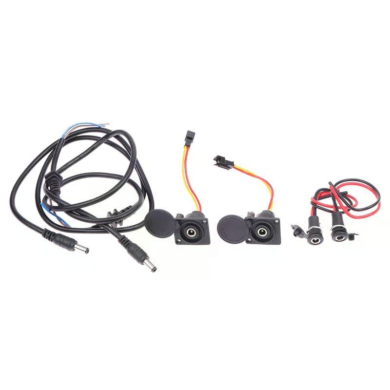 Accessory Electric Bicycle Charging Head Lithium Battery Out put Line Round Male and Female Base Dc2.1 / 2.5 Charger Plug