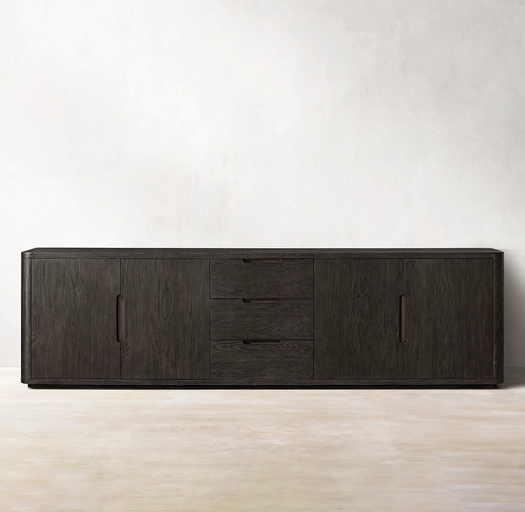 

Large living room display cabinet, floor cabinet, TV cabinet panel, ultra-long custom 4-door media console with drawers