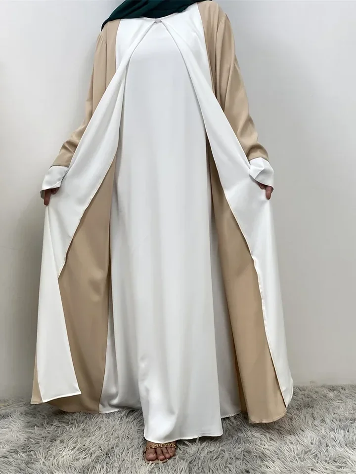 新デザイン ニダ ムスリム アバヤ ドバイ 高級婦人服 ベール付き イスラム モロッコ カフタン ブラック ラマダン 控えめなカジュアルウェア イード