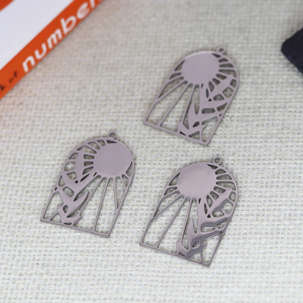 3pcs/Lot Stainless Steel Arched Window Shaped Sun Accessories DIY Jewelry Making For Bracelets Earring Necklaces For Party Gift