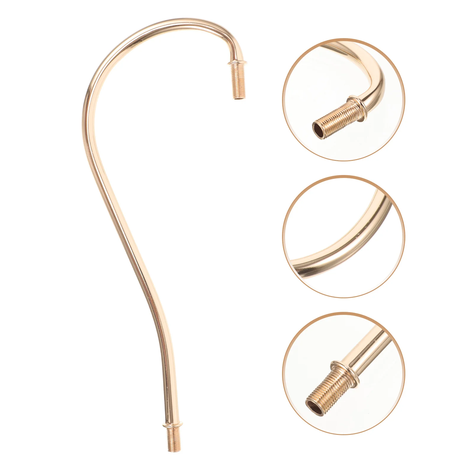 

Curved Table Lamp Stem Hollow Threaded Iron Lighting Fixture Part DIY Lamp Making Kit Replacement Accessory for