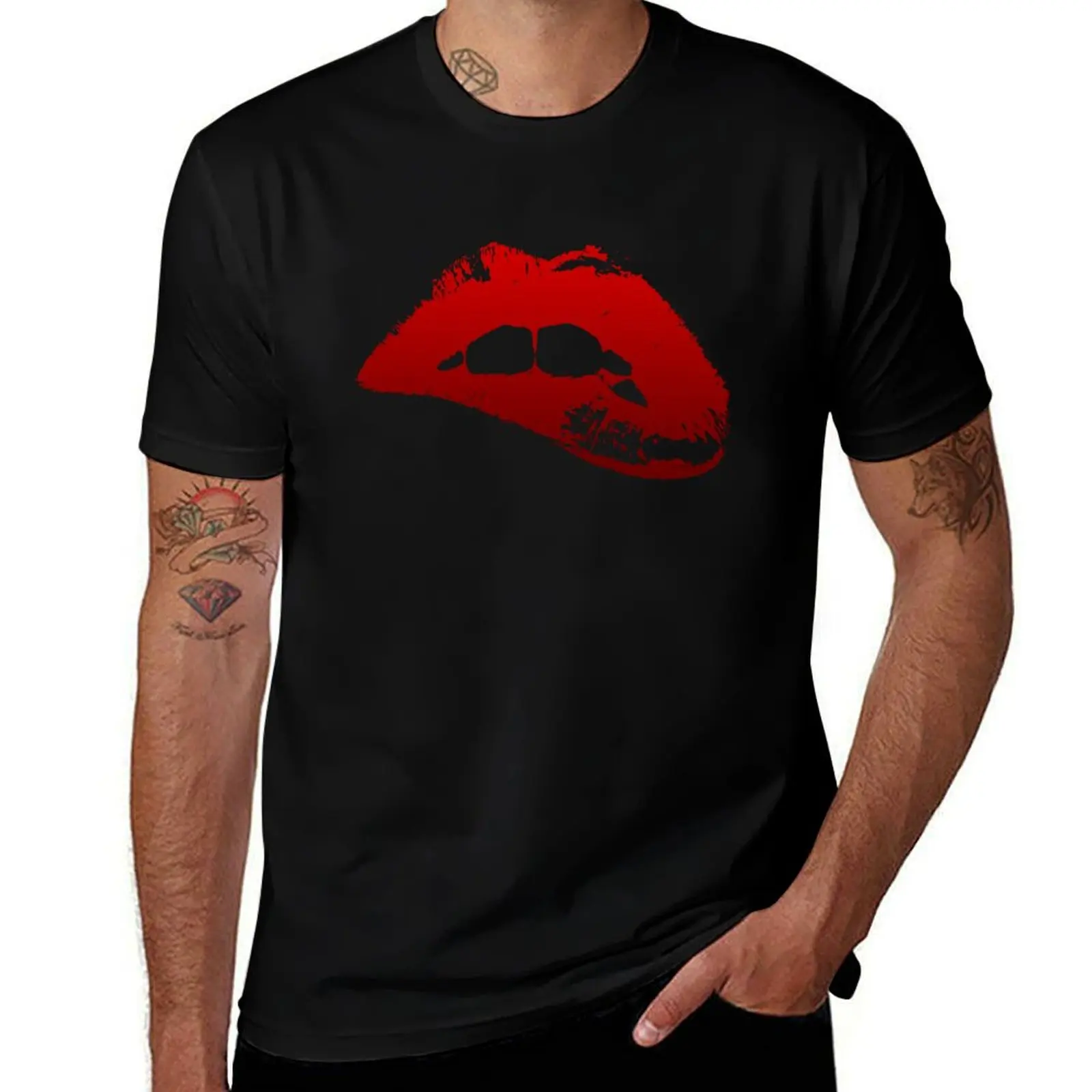 

Lip Bite (Red) T-Shirt man t shirts cotton t shirt man cotton T-Shirt