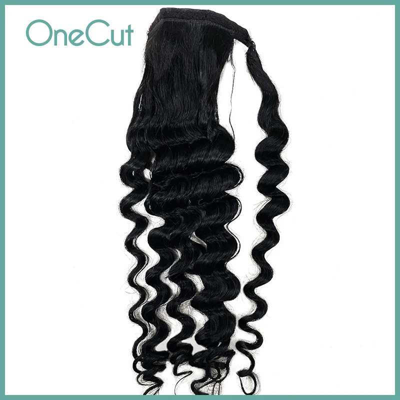 

Natural Wave Ponytail Extension 12-26inches 100% Hair Wrap Around Drawstring With Clips Ponytail Pure Color Hairpiece For Women