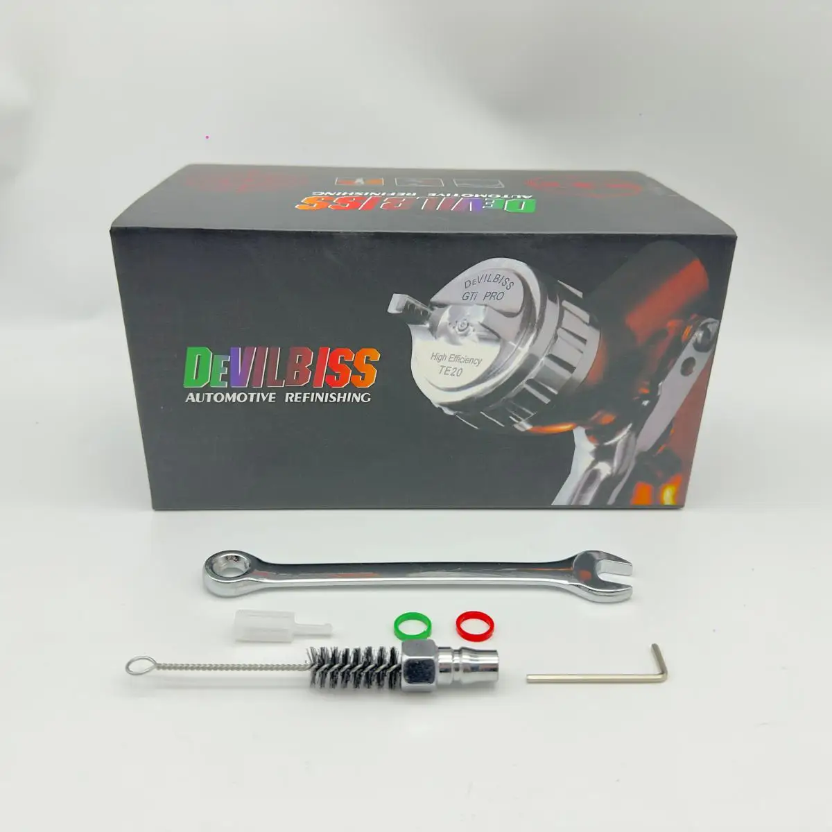 Green Spray Gun GTl Pro Car Paint Spray Gun TE20/T110 1.3mm/1.8mm Nozzle  with Mixed Glass Water-based Air Spray Gun. image 6