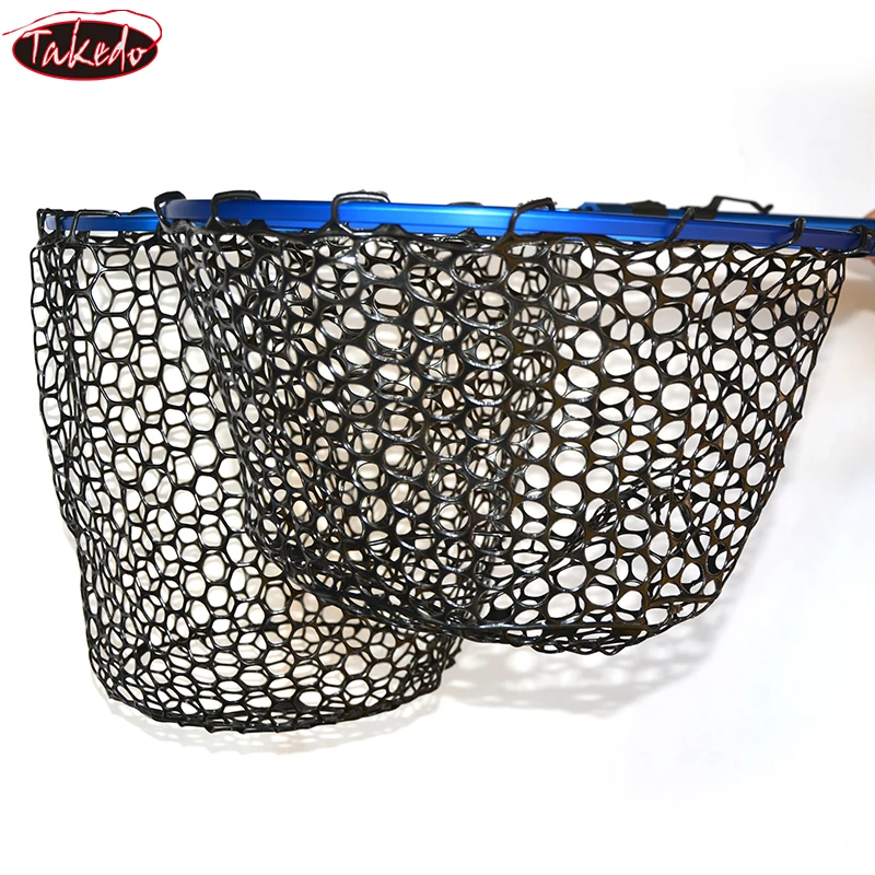 TAKEDO DS03 Dip Net Folding Ultra Light Big Fish Fishing Net Rubber Fishing Net Mesh Easy Catch Walleye Trout Landing Net