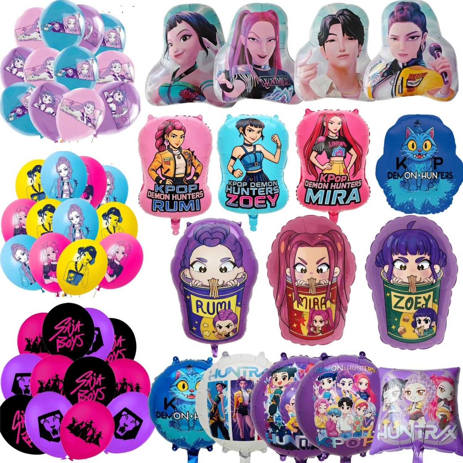 

Kpop Deamon Hunters Balloon Birthday Decor k pop Demon Hunters Balloons Helium Witch Hunter Balloon Baby Shower kid Party Favors