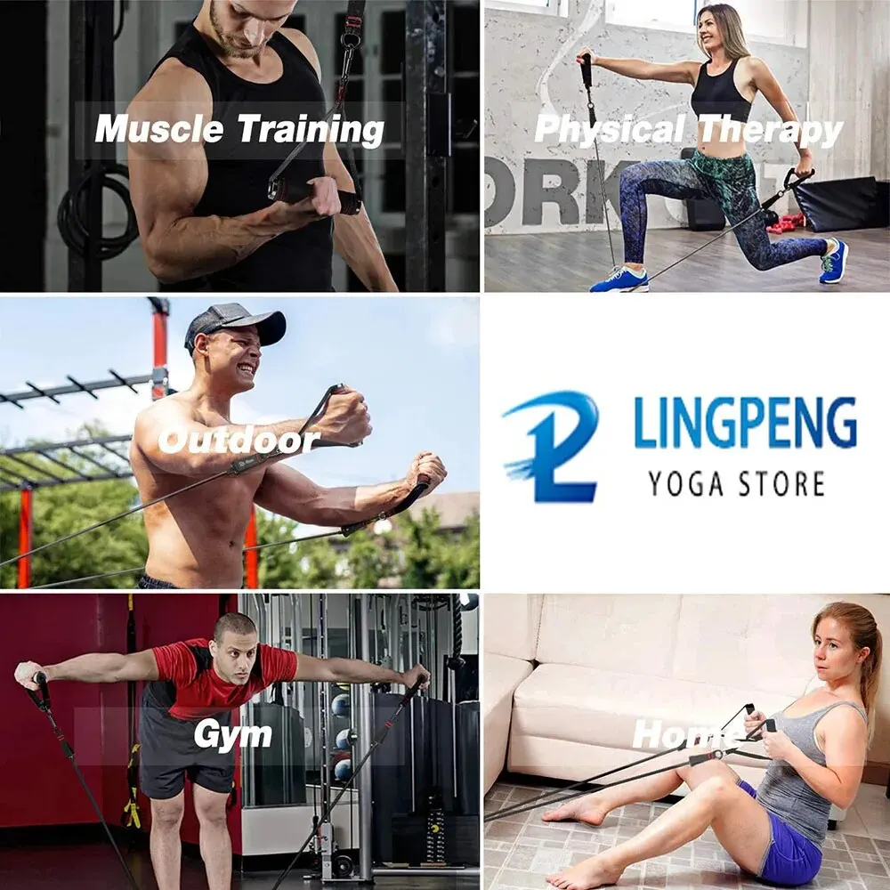 Widerstandsbänder-Set, Zugseil für Männer und Frauen, Workout-Übungsbänder für Fitness, Zuhause, Fitnessstudio, Krafttrainingsgeräte – Detail 10