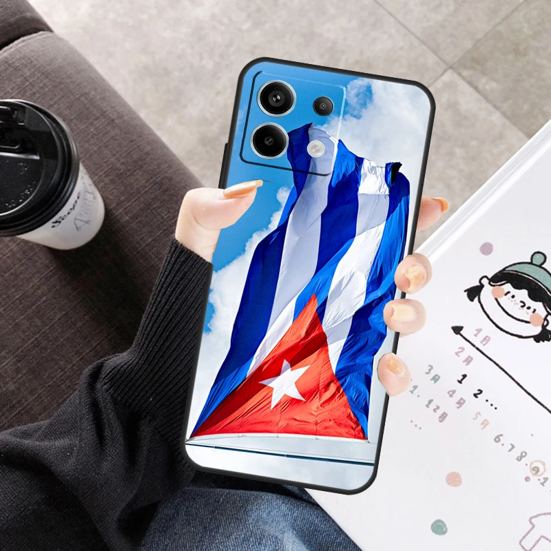 Capa de arte com bandeira cubana para xiaomi redmi note 14 pro 9 10 11 12 13 pro 11s 12s capa para redmi 14c 12c 10c 13c