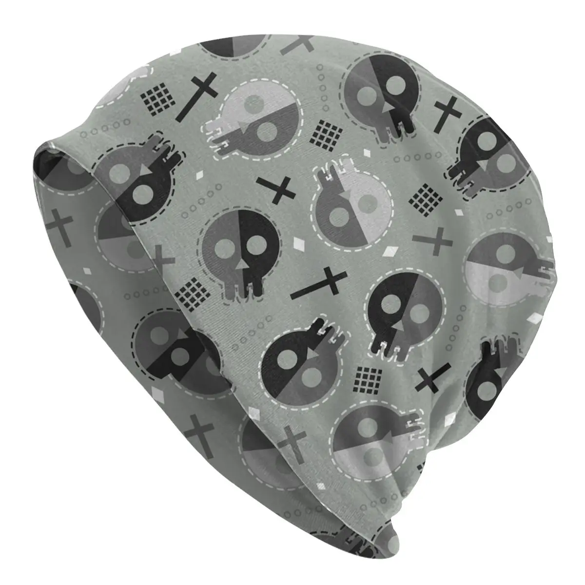 Thin Bonnet Hats Skull Skulls Men Women's Grey Cap Design Skullies Beanies Caps