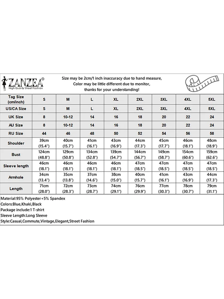 ZANZEA Moda donna Asimmetrico Collo alto Tees 2025 Vintage Manica lunga Solid T-shirt Vacanza Autunno Top lavorato a maglia Blusas