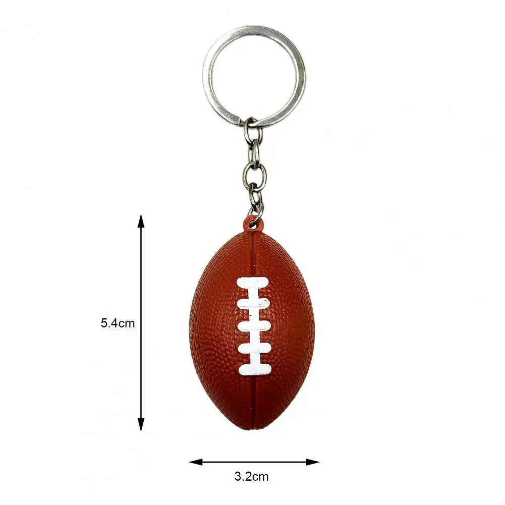 Portable Mini Keychain Pendant Creative Key Holder Rugby Decor Rugby Key Ring Pendant  Ornamental