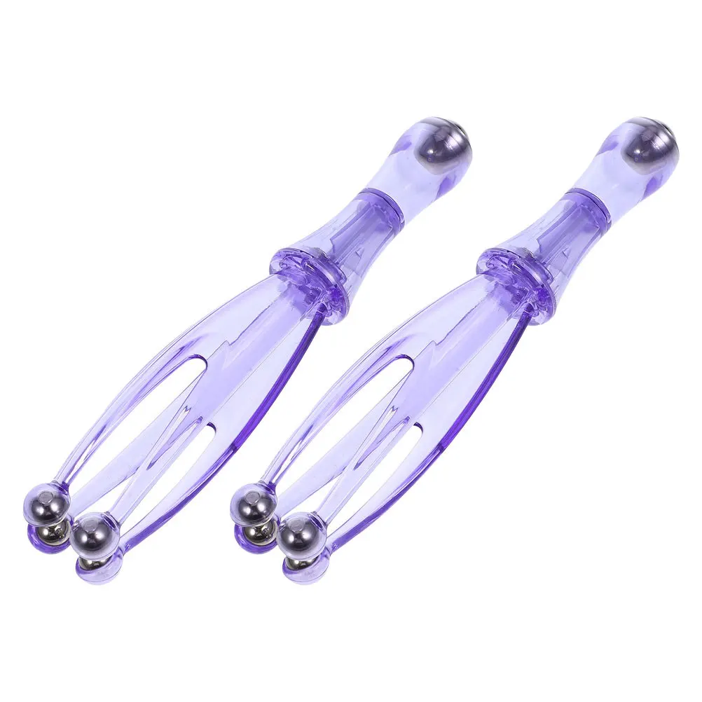 2 قطعة مدلك الاصبع يده أداة الدورة الدموية المزدوجة الوجهين الأسطوانة لليد العضلات الإغاثة المحمولة جهاز تدليك المفاصل