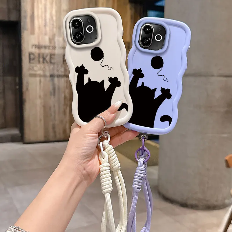 Shadow Kitten Protect You Cocok Untuk Spark Go 1S Dengan Casing Fleksibel Yang Menampilkan Ringan Dan Tali Penyandang Ideal Untuk Spark Go 1S