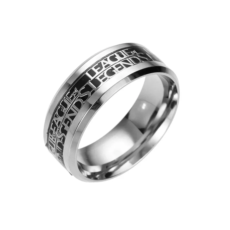 Fashion 316L Stainless Steel League of Legends LOL Game Personality Ring Jewelry 2024 Men\'s and Women\'s Party CarnivalGift